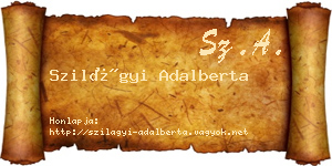Szilágyi Adalberta névjegykártya